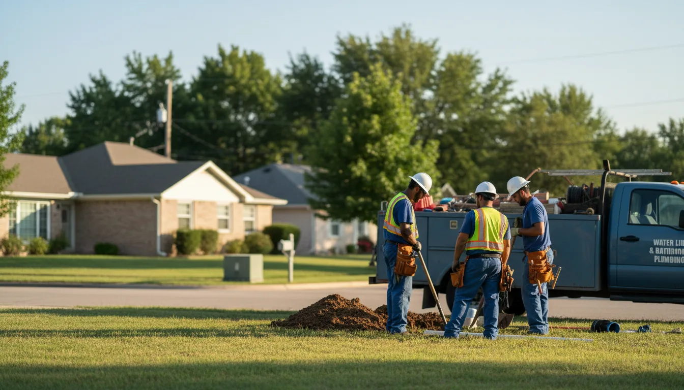 Residential water line and bathroom plumbing service in Mansfield, GA